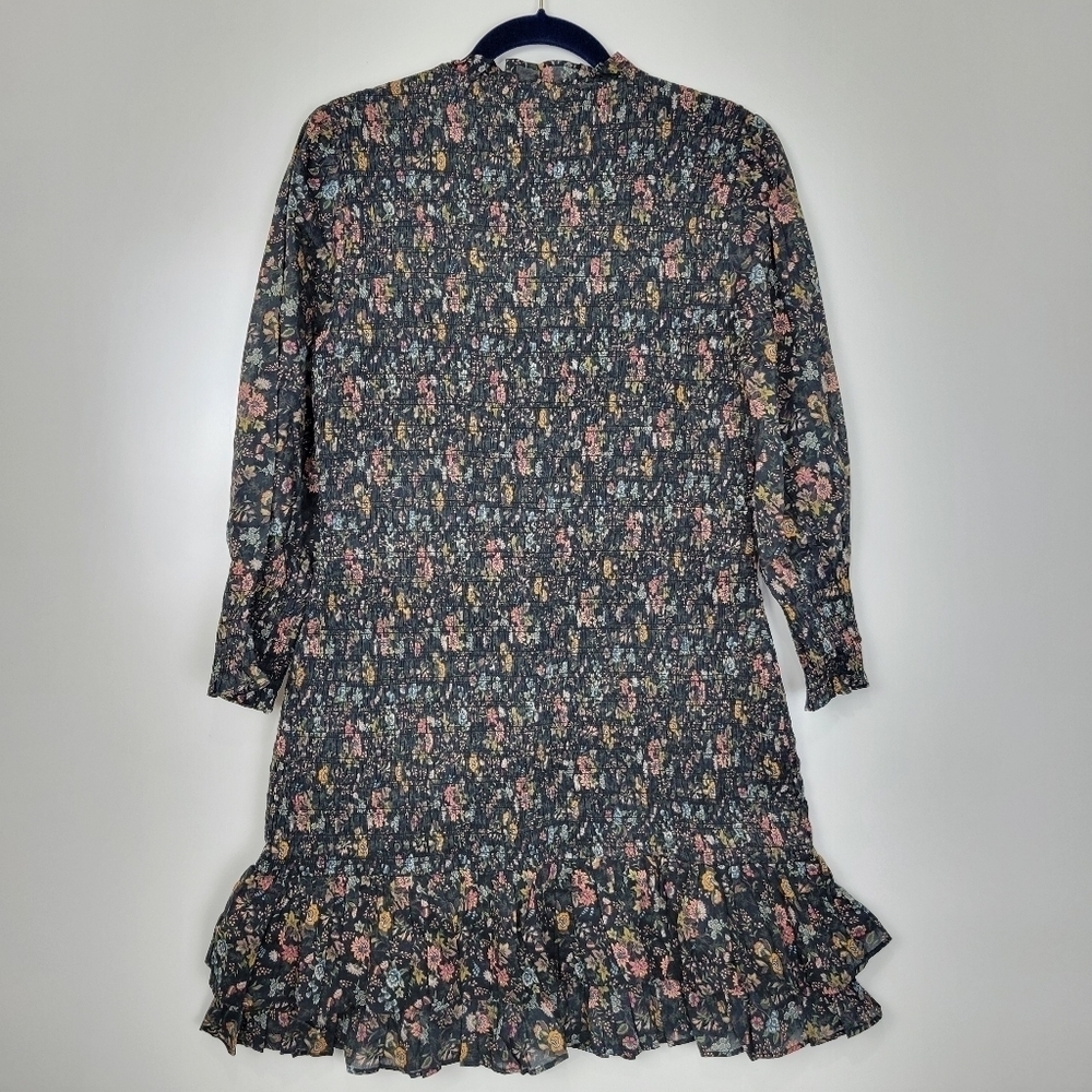 NWT Veronica Beard Farha Floral Smocked Ruffled Minidress Size 12 - Picture 7 of 15